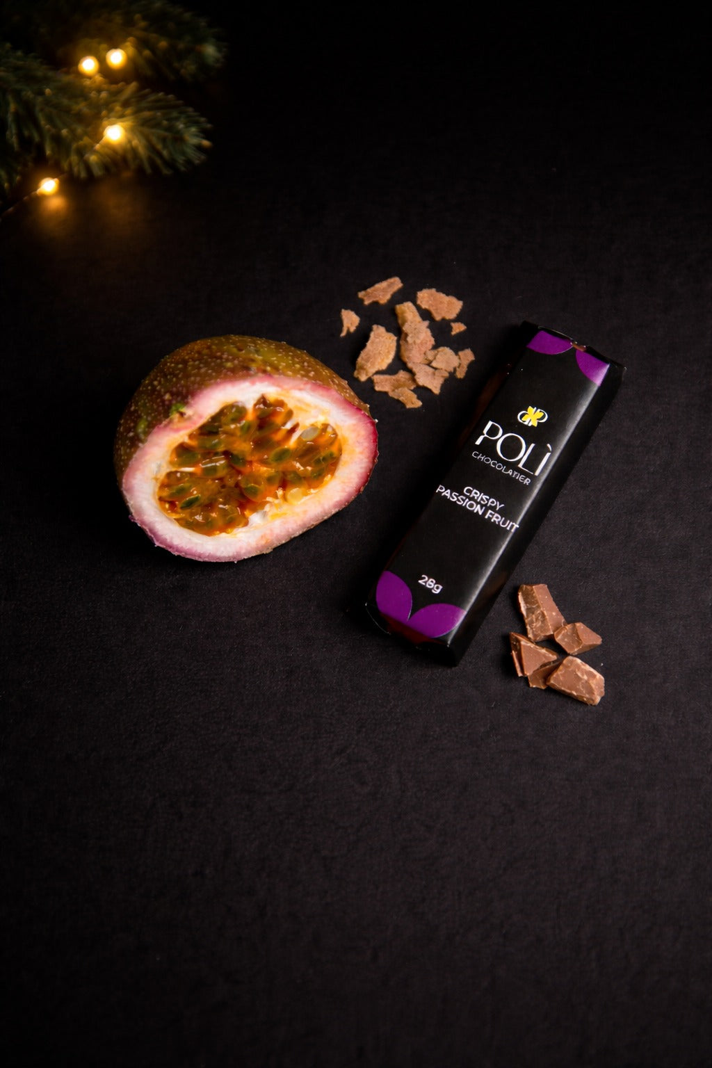 28gr Crispy Passion Fruit Chocolate  Bar